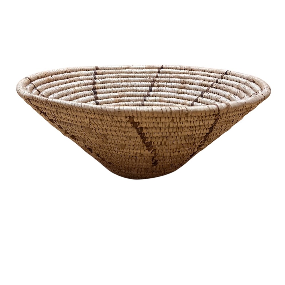 Large Woven Basket-Native American or African- Approx. 5" Tall x 12.5" Diameter